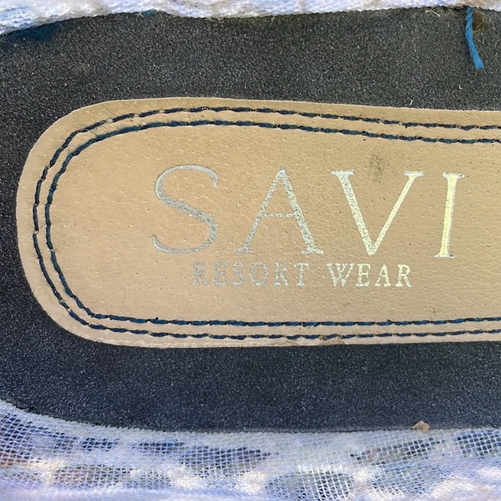 Navy Embellished Sequin Mesh Espadrilles Sz 8